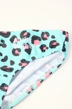 Neon Leopard Budgy Smuggler Teal