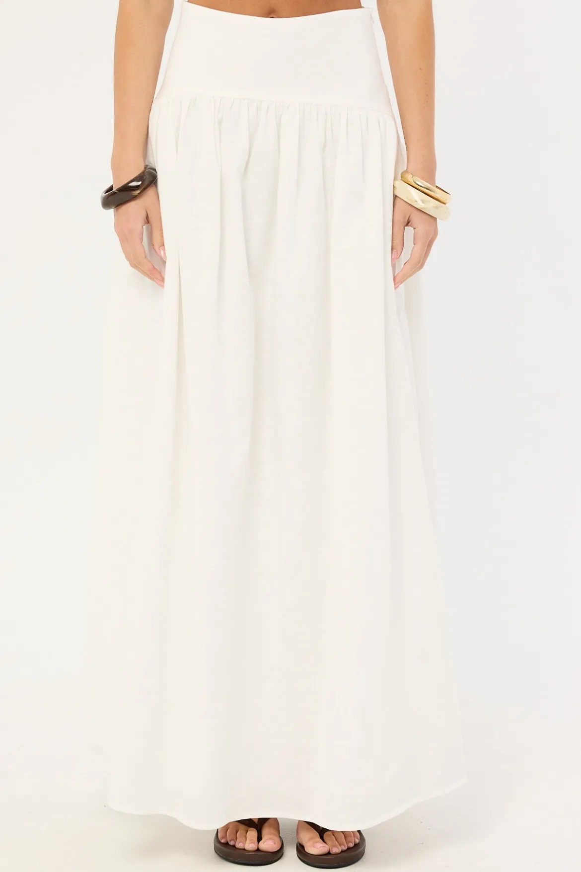 Nesa Maxi Skirt White