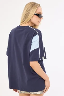 New Break 220 Oversize Tee Navy Blue