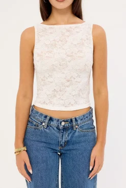 New Romance Lace Tank White