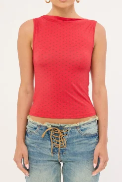 New Romance Tank Red Polka Dot