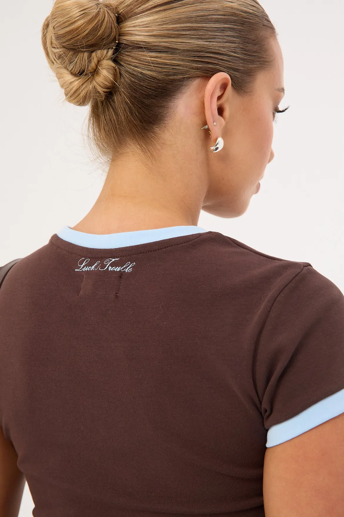 New York Baby Tee Brown