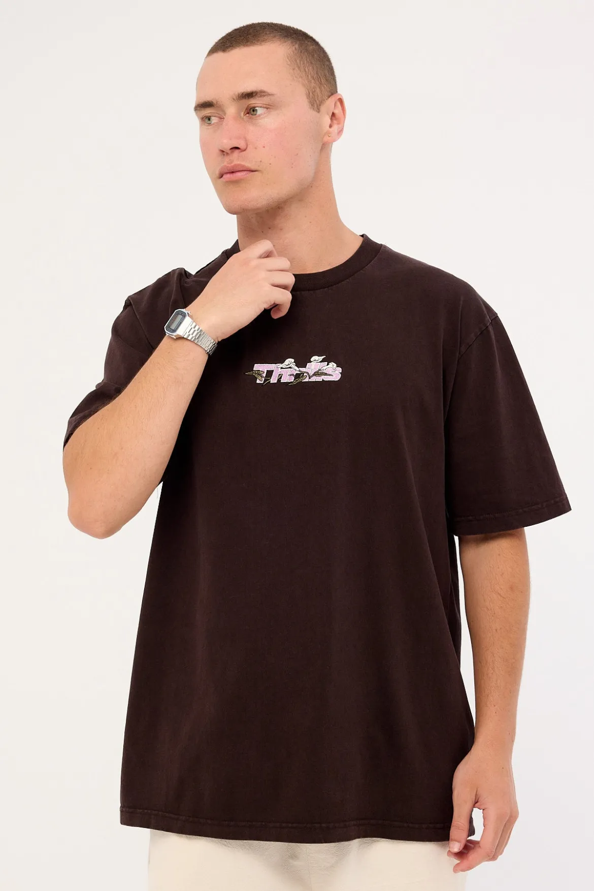 Next Phase Oversize Fit Tee Black Coffee