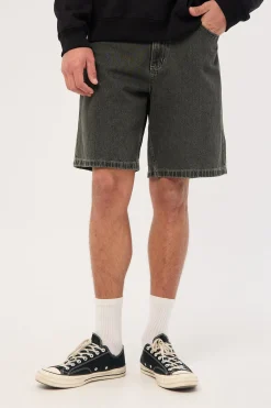 Nightshade Mid Slacker Denim Short Seaglass Black Overdye