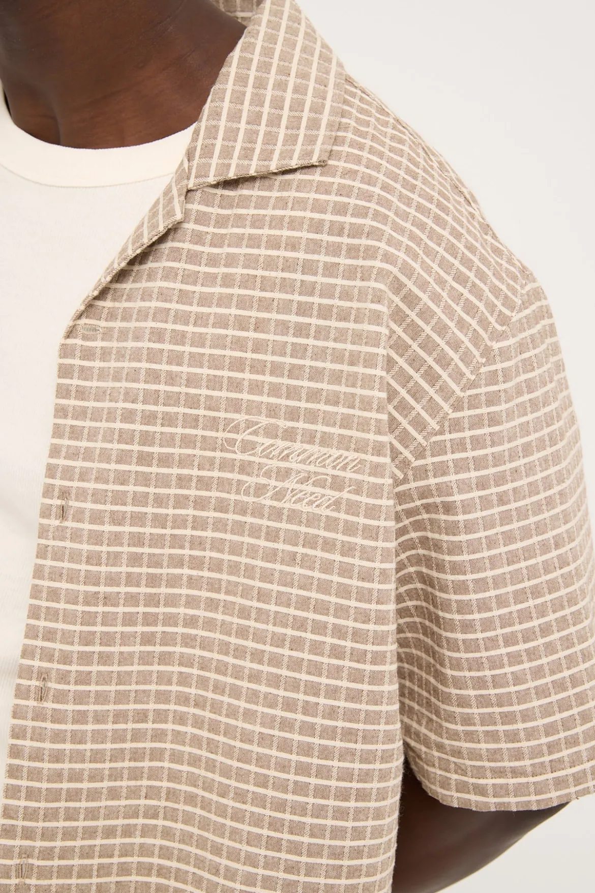 Niko Boxy Resort Shirt Brown Check