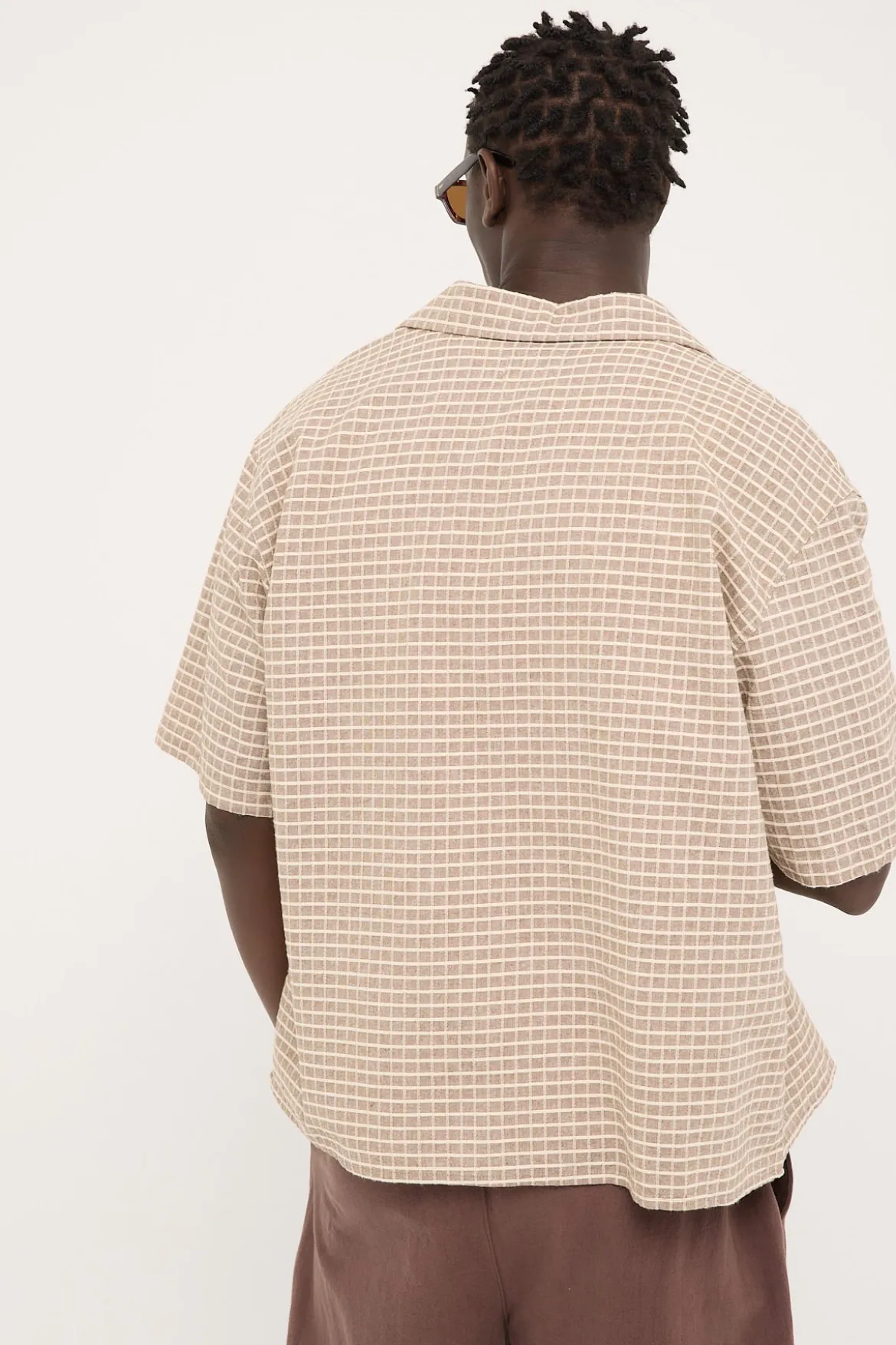 Niko Boxy Resort Shirt Brown Check