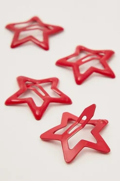Nina Hair Clip Pack Red