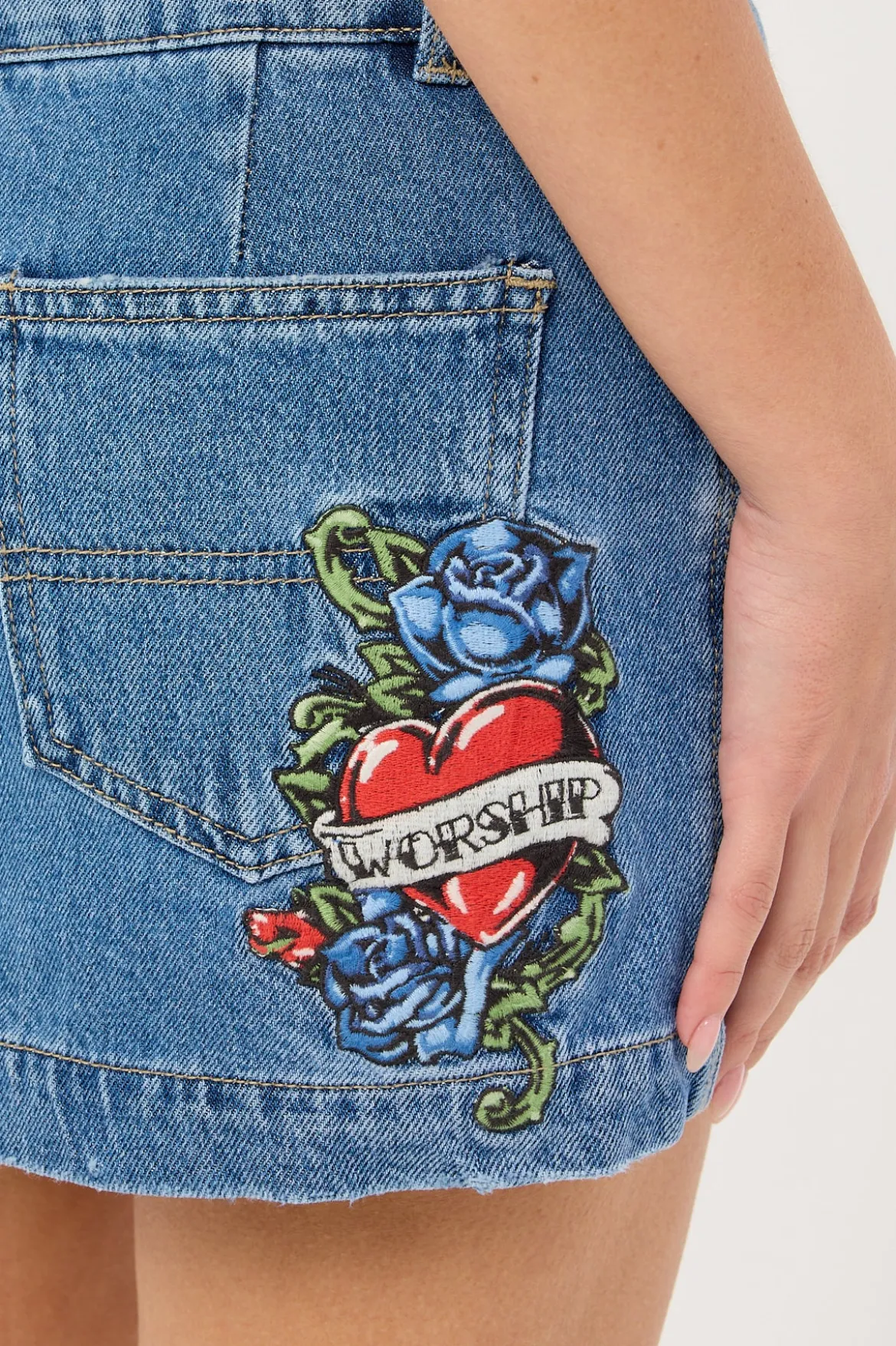 No Ragrets Micro Skort Sky High Blue