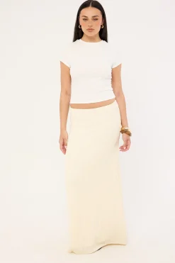 Noah Frill Maxi Skirt Butter