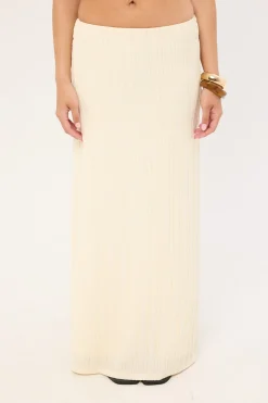 Noah Frill Maxi Skirt Butter