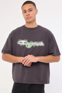 Nocturnal Box Fit Oversize Tee Dark Charcoal