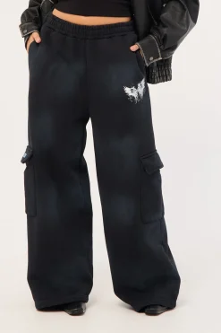 Nocturne Cargo Trackpant Washed Black