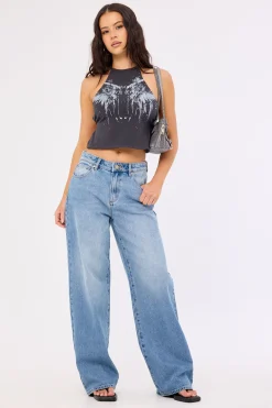 Nocturne Halter Tank Washed Black