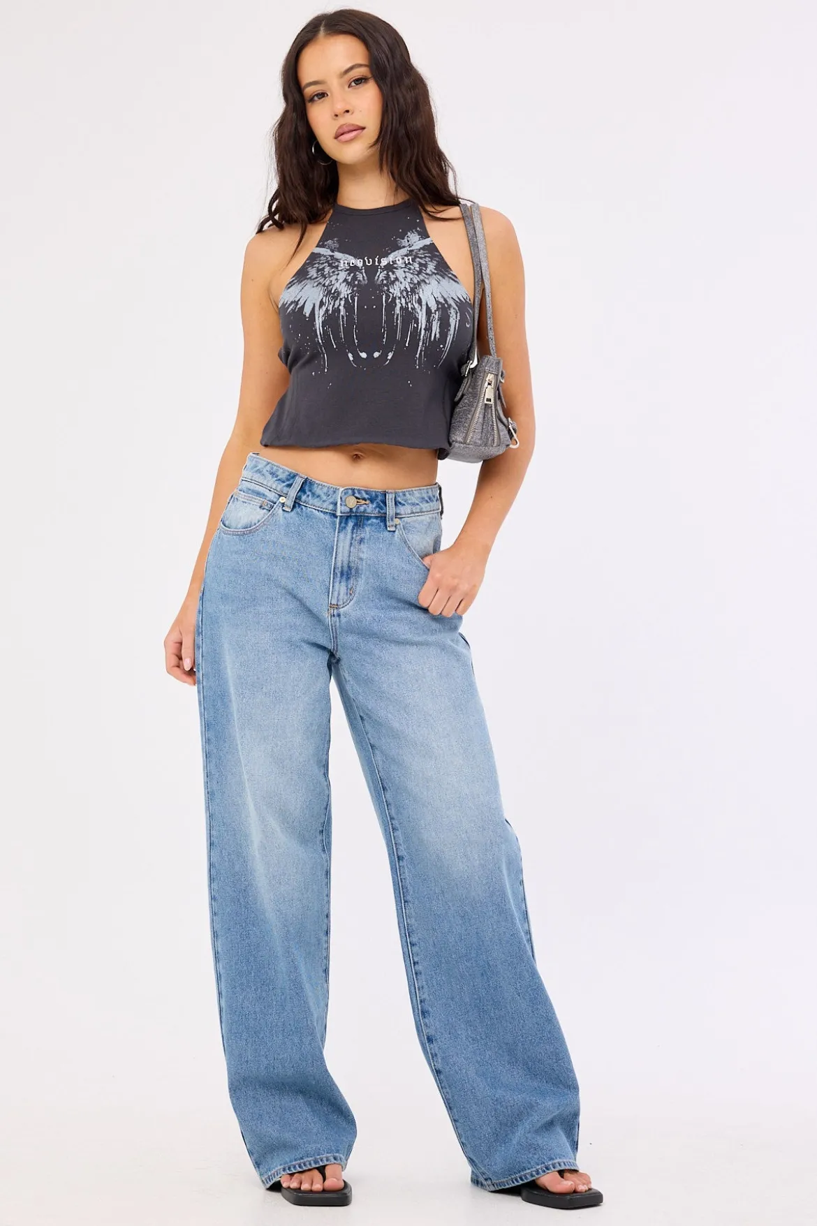 Nocturne Halter Tank Washed Black