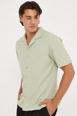 Nomad Waffle Resort Shirt Sage