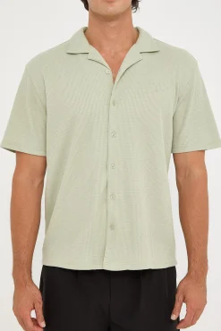 Nomad Waffle Resort Shirt Sage