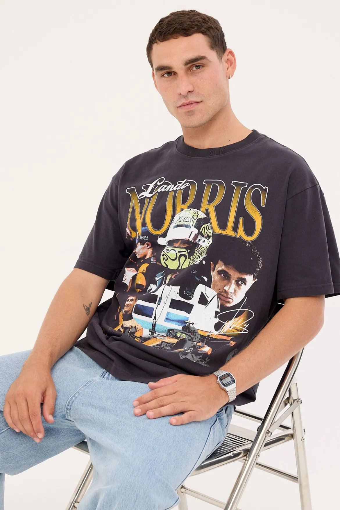 Norris Driver Tee Washed Black