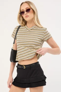North Light Tee Yellow Stripe