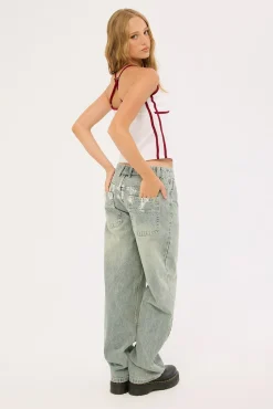 Norty Bethany Baggy Low Rise Jean Dirty Dawg