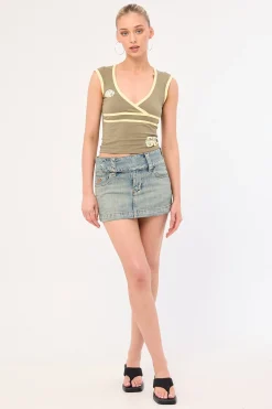 Nostalgia Micro Skirt Dirty Streaky Fade
