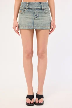 Nostalgia Micro Skirt Dirty Streaky Fade