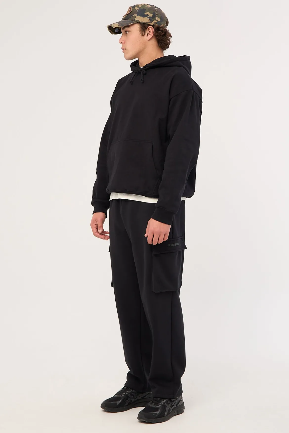 Nova Baggy Cargo Sweatpant Black