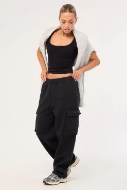 Nova Baggy Cargo Sweatpant Black
