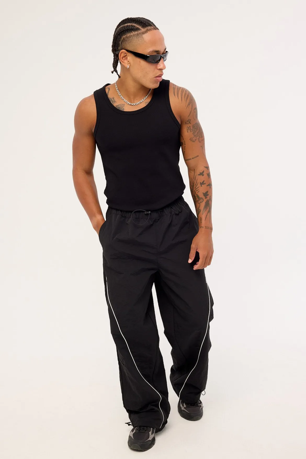 Nova Baggy Track Pant Black