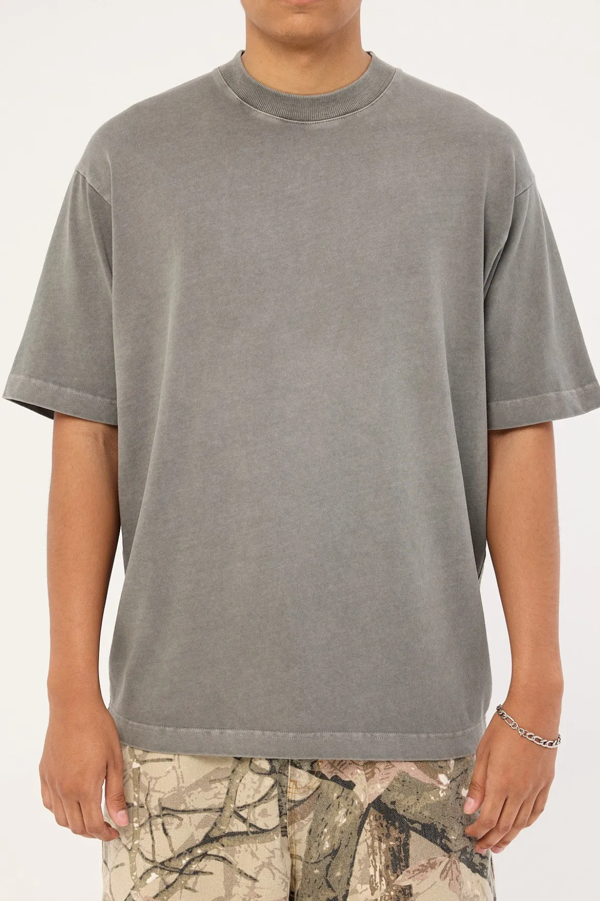 Nova Base Oversize Super Heavy Tee Acid Grey