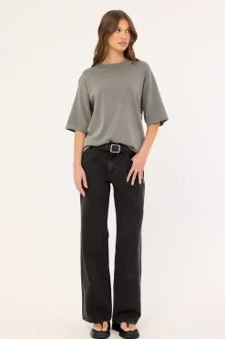Nova Base Oversize Super Heavy Tee Acid Grey
