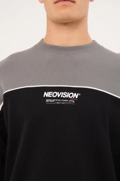 Nova Layered Long Sleeve Loopback Tee Night Black/Grey