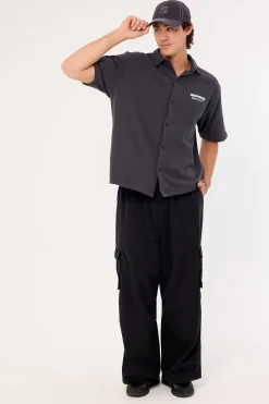 Nova Loopback Oversize Shirt Asphalt