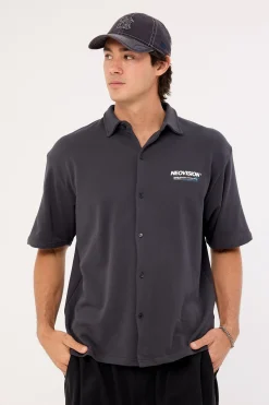 Nova Loopback Oversize Shirt Asphalt