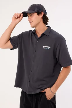 Nova Loopback Oversize Shirt Asphalt