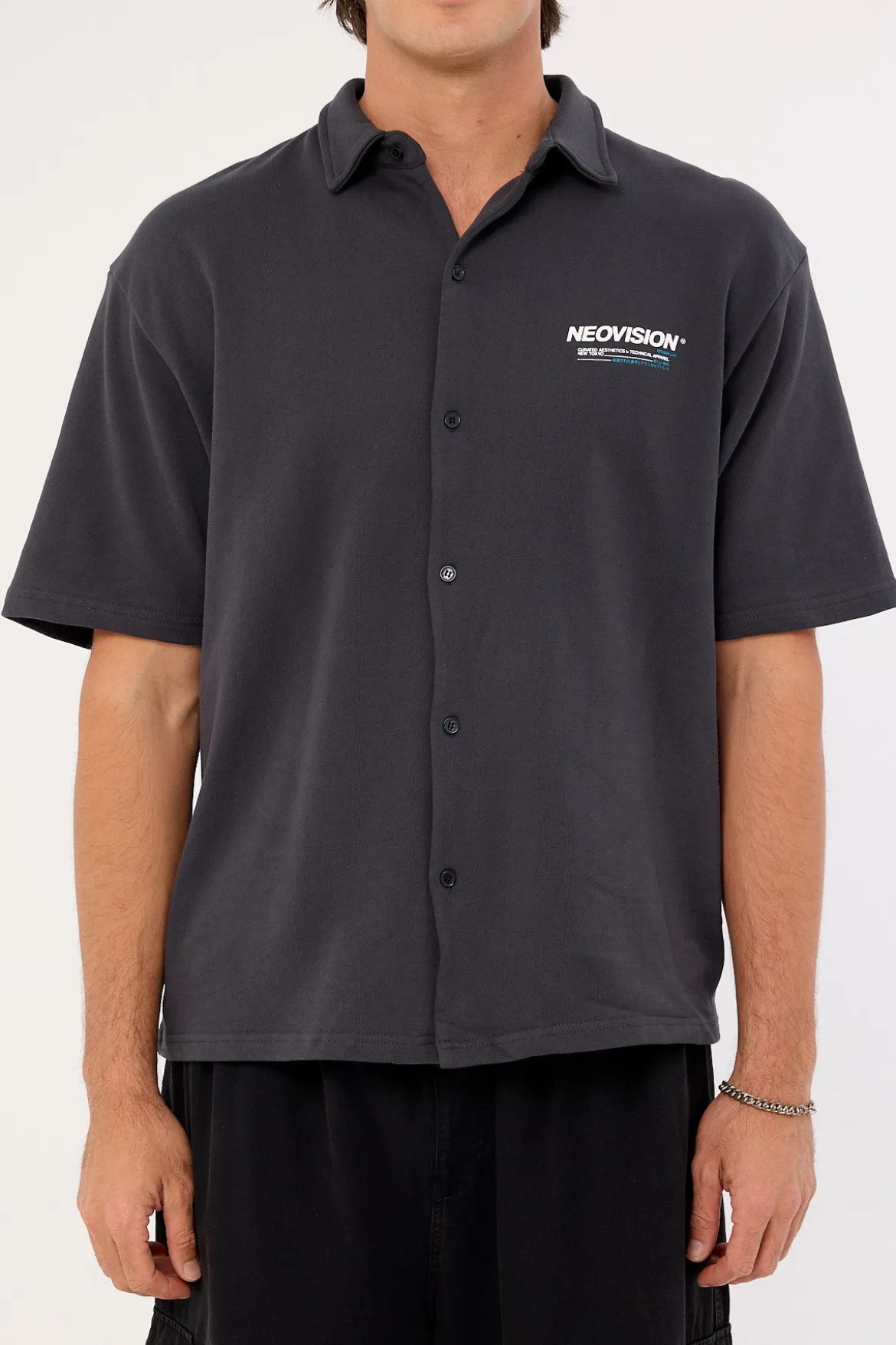 Nova Loopback Oversize Shirt Asphalt