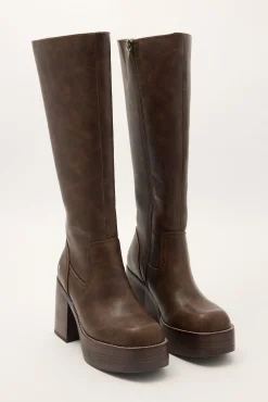 Nowhere PU Boot Dark Oak