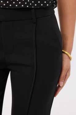 Nylah Low Rise Pintuck Pant Black