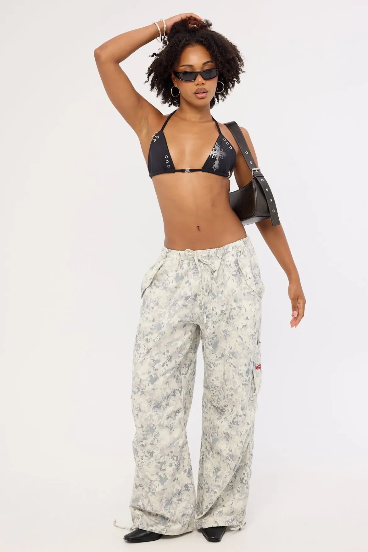 Nyxia Tie Up Bralette Black