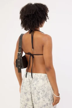 Nyxia Tie Up Bralette Black