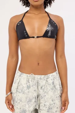 Nyxia Tie Up Bralette Black