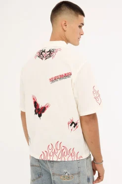 Oath Boxy Cropped Resort Shirt White
