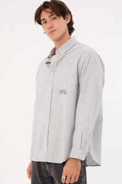 Occasions Filter Long Sleeve Shirt Black Stripe