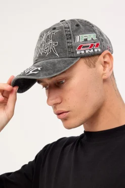 Offset Cap Washed Black