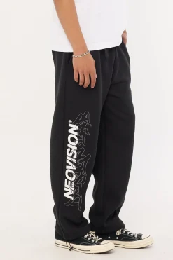 Offset Elastic Cuff Sweat Pant Black
