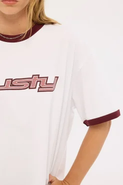 OG Rusty Ringer Oversize Tee White/Cranberry