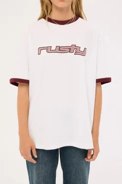 OG Rusty Ringer Oversize Tee White/Cranberry