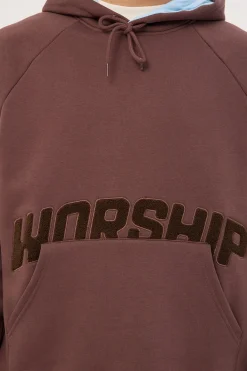 Ohfour Raglan Pullover Hood Dark Choc Brown