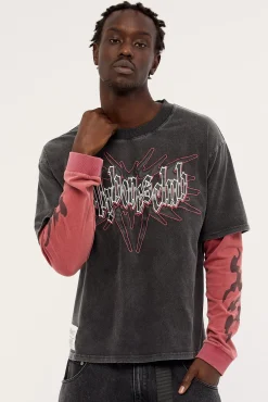 Oil Change 2.0 Layered LS Tee Black/Red