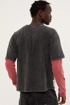 Oil Change 2.0 Layered LS Tee Black/Red