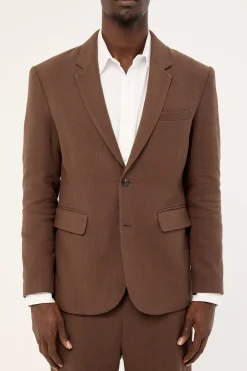 Oliver Classic Linen Blazer Brown